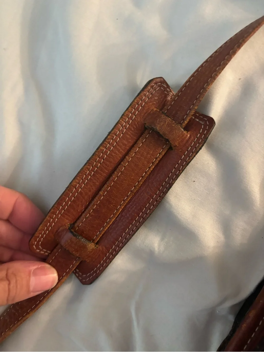 Vintage Mossimo Messenger Bag Briefcase Brown Leather Flannel Lined Pre-target